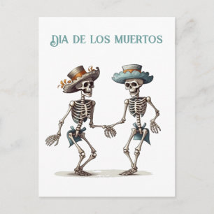 Cartão Postal Dança Eterna Dia de los Muertos Calaveras