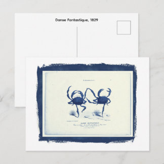 Cartão Postal Dança Fantástica, 1829 em Moldura Preta (remix)