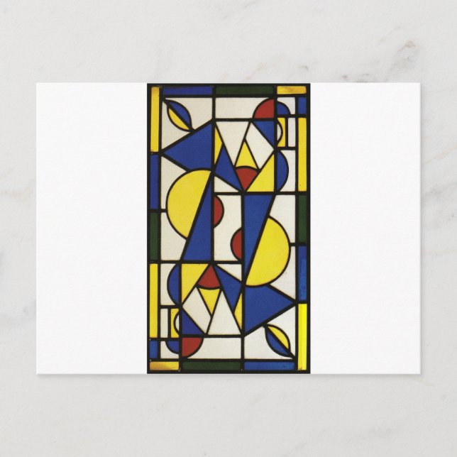 Cartão Postal Dança I por Theo van Doesburg (Frente)