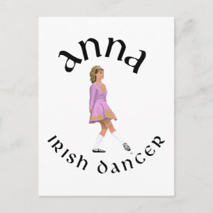 Cartão Postal Dança Irlandesa Passo Design personalizado ANNA