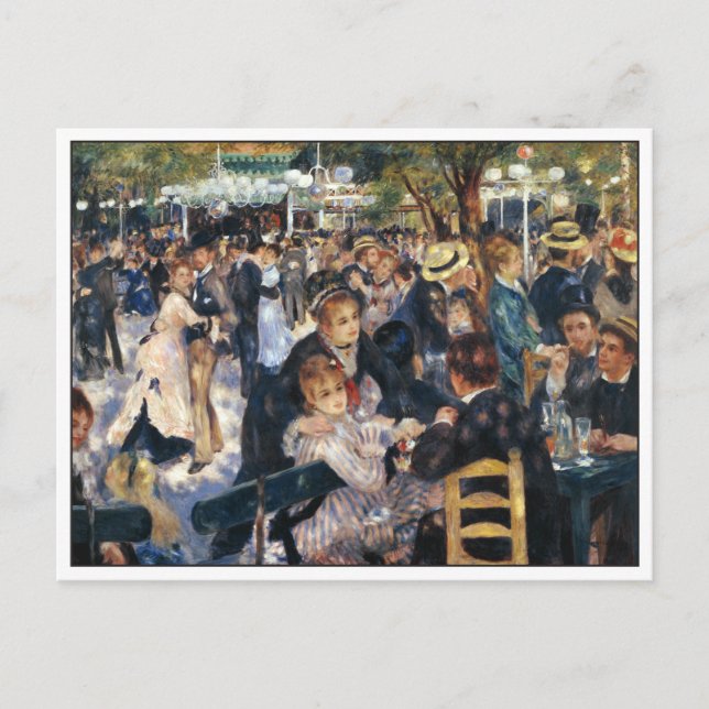 Cartão Postal Dança no Moulin de la Galette por Renoir (Frente)