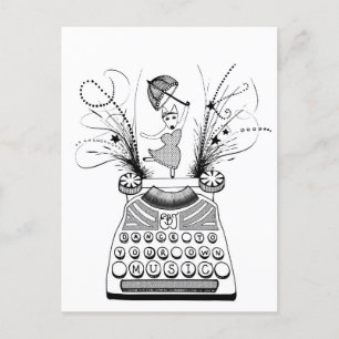 Cartão Postal Dança para a sua própria música em inglês Bull Ter