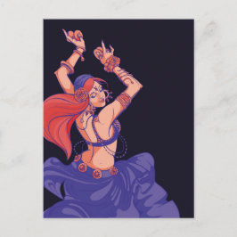Cartão Postal Dança tribal cigana com cimbais