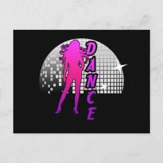 Cartão Postal Dançador de Bola Disco.