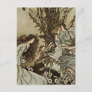 Cartão Postal “Dançando Com as Fadas” por Arthur Rackham