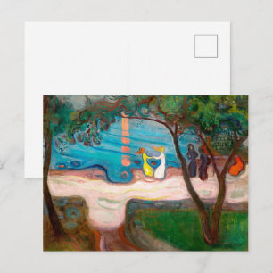 Cartão Postal Dançando numa Praia Edvard Munch