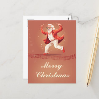 Cartão Postal Dançando Papai Noel