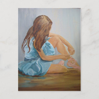 Cartão Postal dançarina cinderela balé em repouso