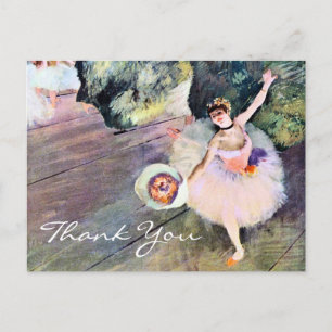 Cartão Postal Dançarina com um Buquê de Flores de Edgar Degas
