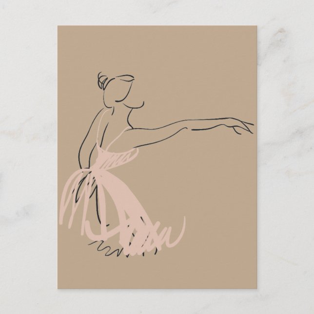 Cartão Postal Dançarina de balé Ballerina (Frente)