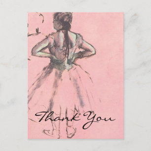 Cartão Postal Dançarina de Degas vista das costas
