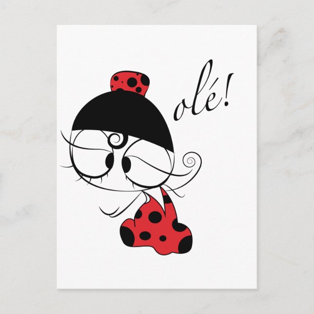 Cartão Postal Dançarina de Flandres! (Frente)