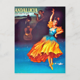 Cartão Postal Dançarina espanhola na Andaluzia, Espanha