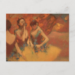 Cartão Postal Dançarinas Laranja Edgar Degas