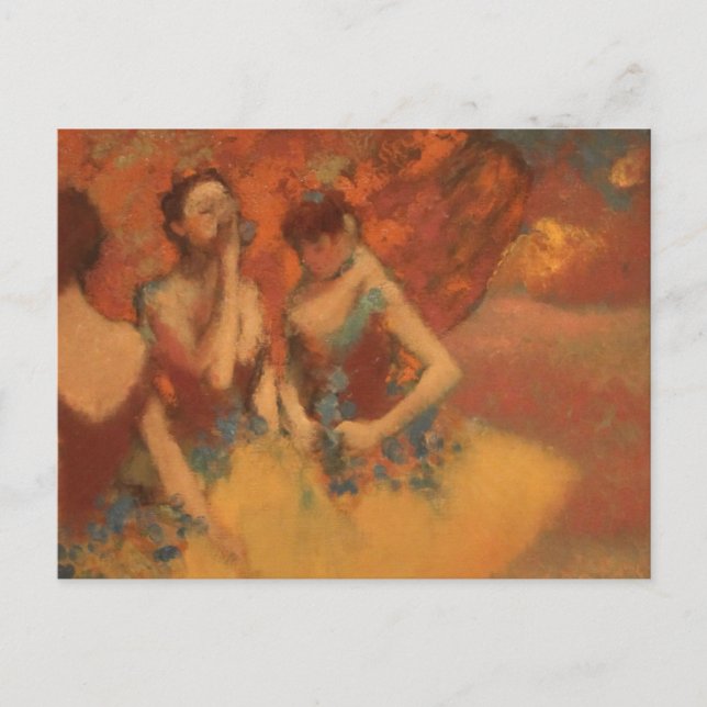 Cartão Postal Dançarinas Laranja Edgar Degas (Frente)