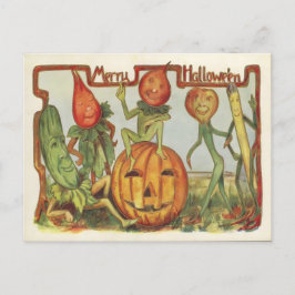 Cartão Postal Dançarinas Vegetais Vintage Halloween