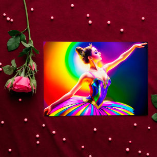 Cartão Postal Dançarino Adorável da Ballerina Art Bohemian