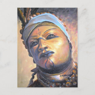 Cartão Postal Dançarino africano - pelo artista LEOMARIANO
