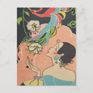 Cartão Postal Dançarino Art Deco