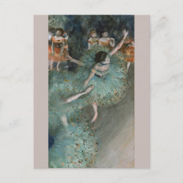 Cartão Postal Dançarino Balançando em Verde Edgar Degas