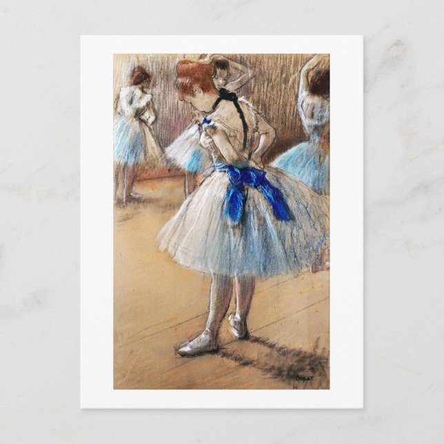 Cartão Postal Dançarino de Fita Azul, Edgar Degas (Frente)