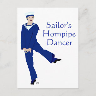 Cartão Postal Dançarino de Hornpipe de Marinheiro