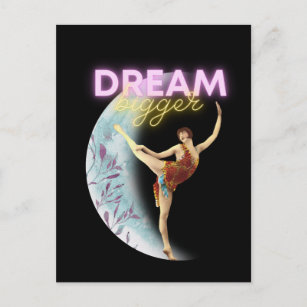 Cartão Postal Dançarino do Balé Vintage, maior do Dream