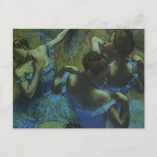 Cartão Postal Dançarinos azuis por Edgar Degas, Impressionismo 