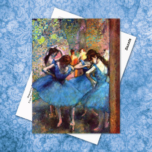 Cartão Postal Dançarinos no Balé Azul Edgar Degas