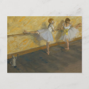 Cartão Postal Dançarinos Praticando no Barre - Edgar Degas 