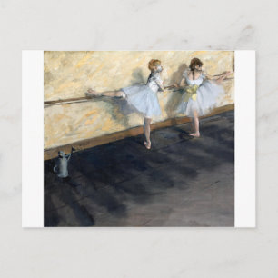 Cartão Postal Dançarinos Praticando no Barre, Edgar Degas