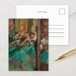 Cartão Postal Dançarinos, Rosa e Verde | Edgar Degas<br><div class="desc">Dançarinos, rosa e verde (1890) do impressionista francês Edgar Degas. Degas é famoso por seus desenhos pastel e pinturas a óleo. Ele foi mestre em representar o movimento, como se pode ver em suas muitas obras de dançarinos balés. Use as ferramentas de design para adicionar texto personalizado ou personalizar a...</div>