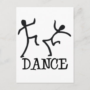 Cartão Postal Dance Stick Figures
