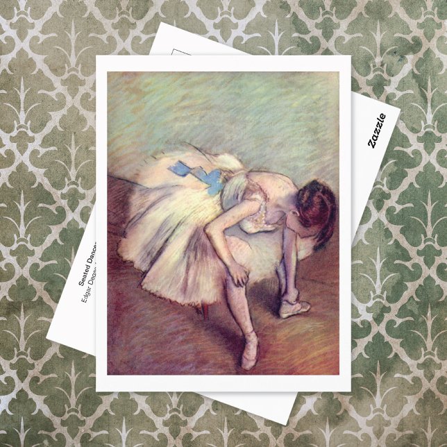 Cartão Postal Dancer sentado Edgar Degas (Criador carregado)