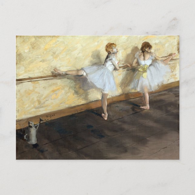 Cartão Postal Dancers Practicing at the Barre by Edgar Degas (Frente)