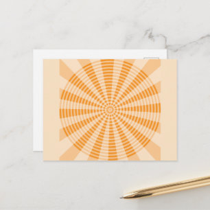 Cartão Postal Dandelion, Espiral Laranja, Arte Abstrata Boho