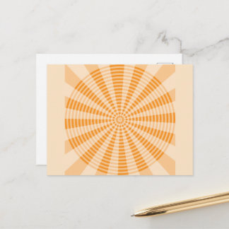 Cartão Postal Dandelion, Espiral Laranja, Arte Abstrata Boho