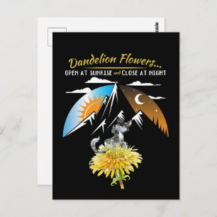 Cartão Postal Dandelion Flower Facts - Nature Lover