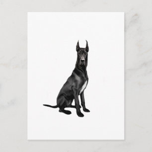 Cartão Postal Dane Grande - Preto (orelhas cortadas)