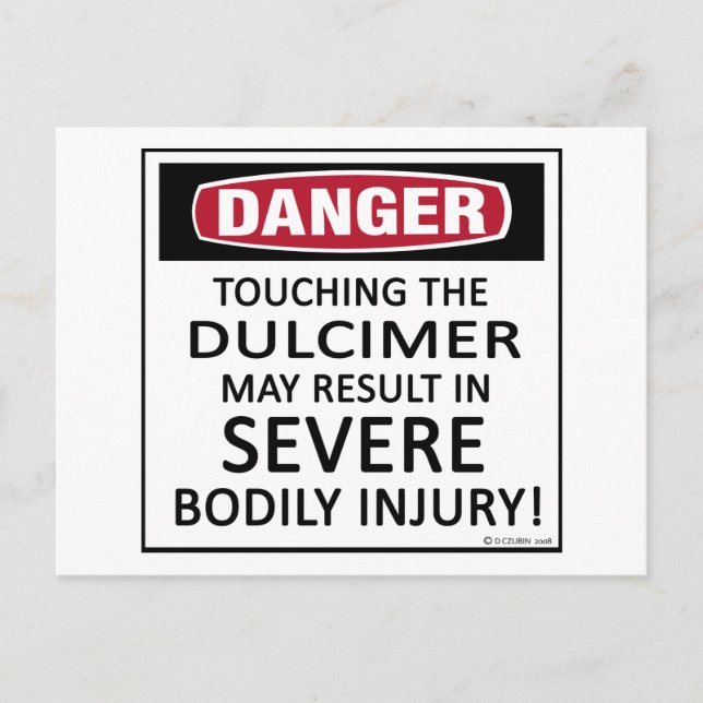 Cartão Postal Danger Dulcimer (Frente)