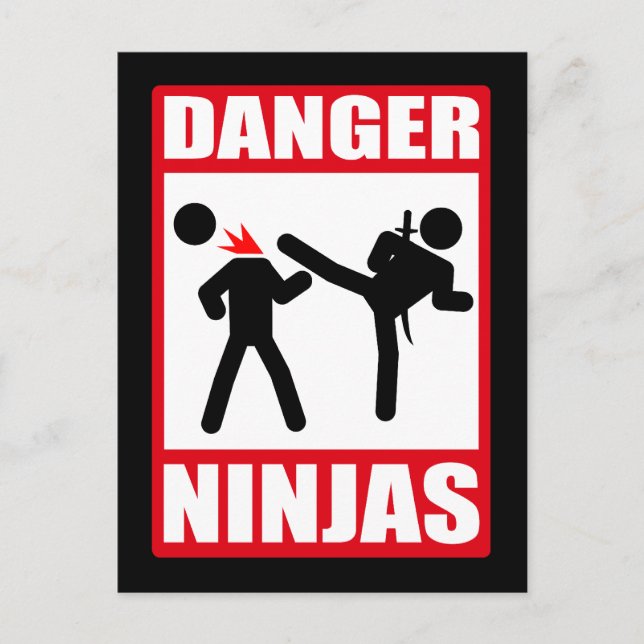 Cartão Postal Danger Ninjas (Frente)