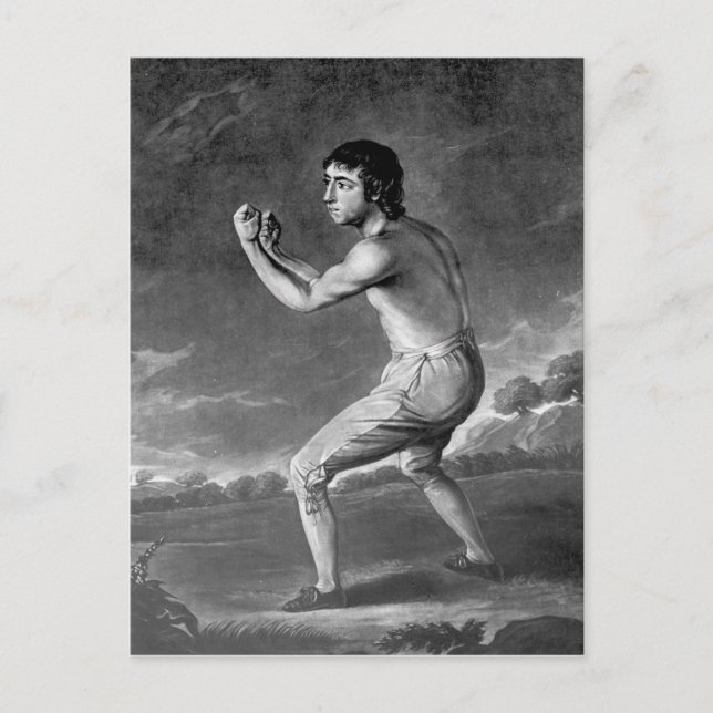 Cartão Postal Daniel Mendoza, gravado por Henry Kinsbury, 1789 (Frente)