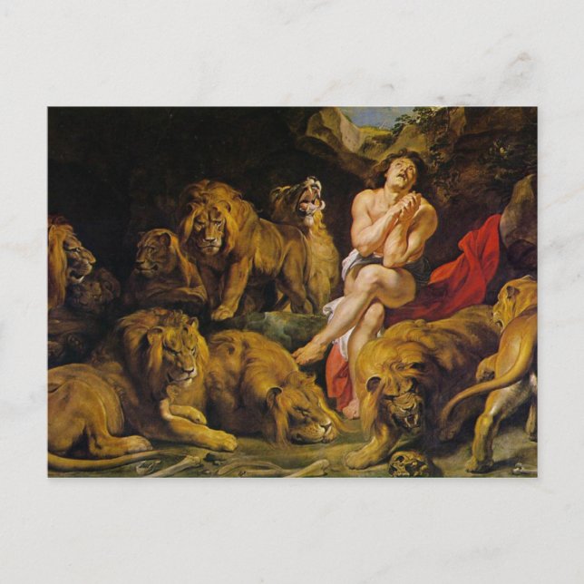 Cartão Postal Daniel no Den do Leão (Frente)