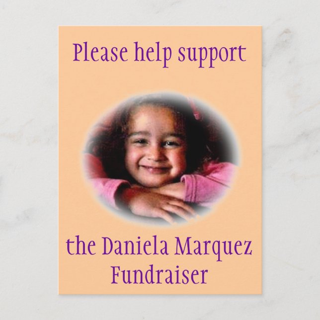 Cartão Postal Daniela Fundraiser (Frente)