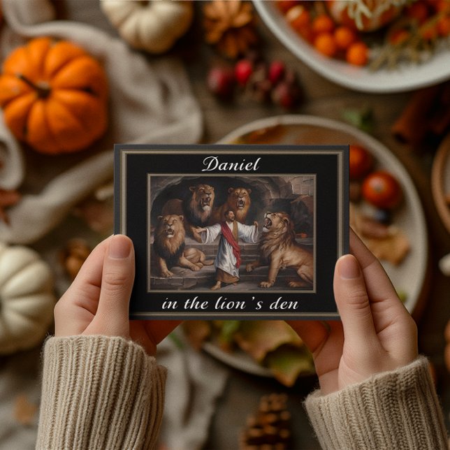 Cartão Postal Daniele na cova dos leões cena dramática (Criador carregado)