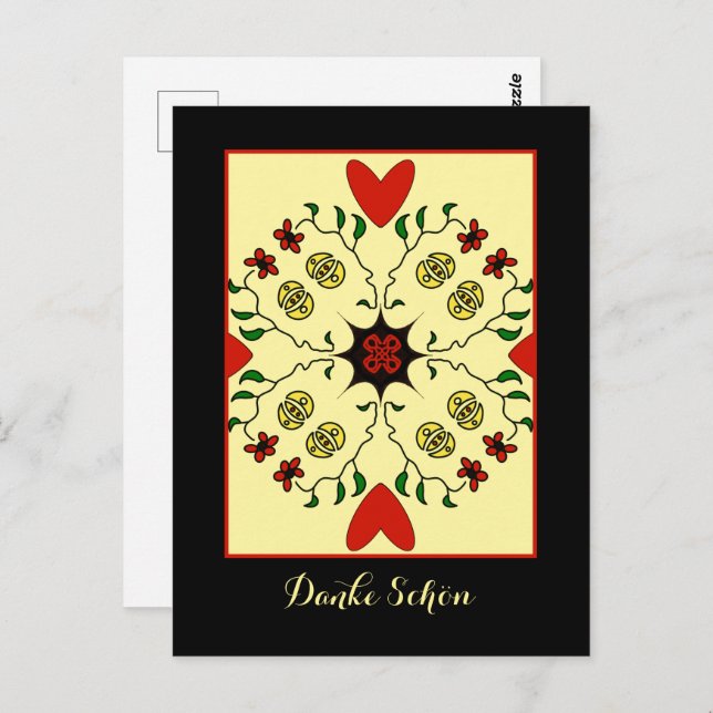 Cartão postal Danke schön (Frente/Verso)