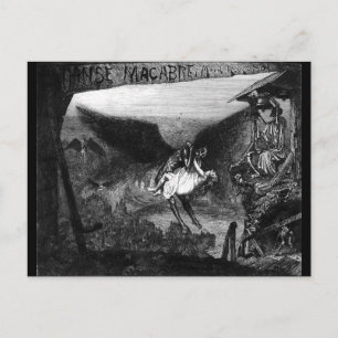 Cartão Postal Danse macabre com cartão-postal Marcel Roux