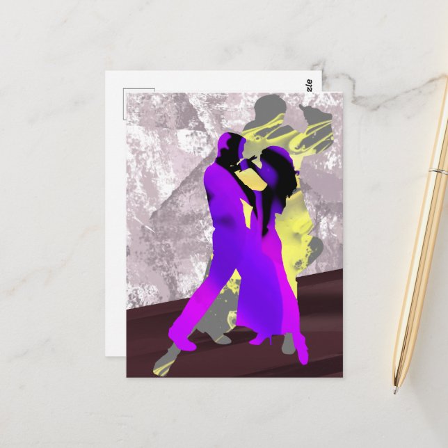 Cartão Postal Danseurs de tango argentin (Frente/Verso In Situ)