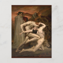 Cartão Postal Dante e Virgil Bouguereau Vintage Art
