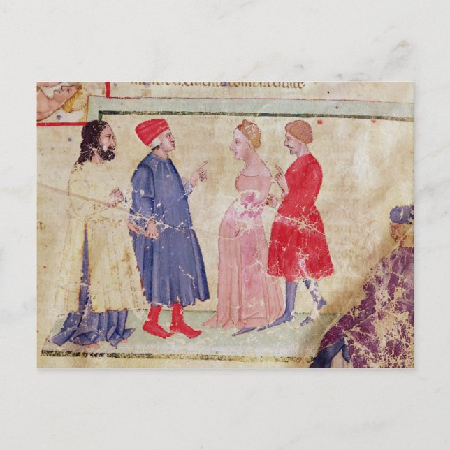 Cartão Postal Dante e Virgil com Francesca da Rimini (Frente)